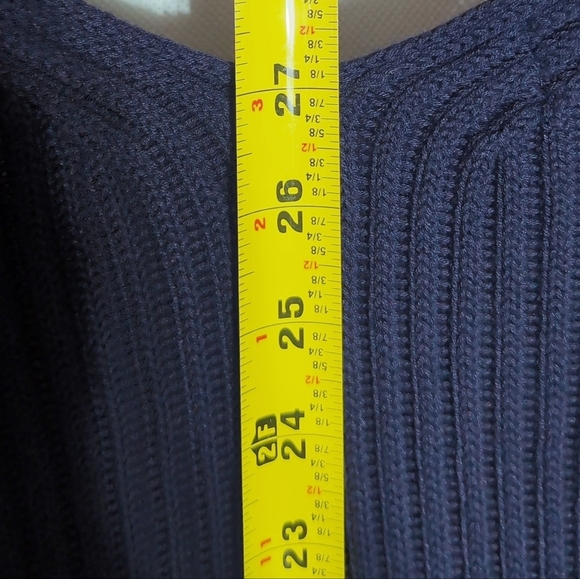 J. Peterman Lexington Sz XL Navy Ribbed Knit Sleeveless Sweater Vest - Picture 4 of 5